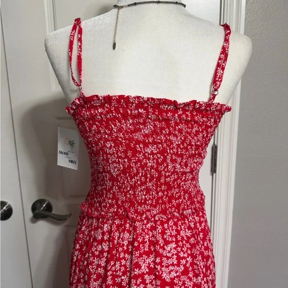 Pacific Vibes Floral Maxi Dress with Side Slit - Picture 3 of 3